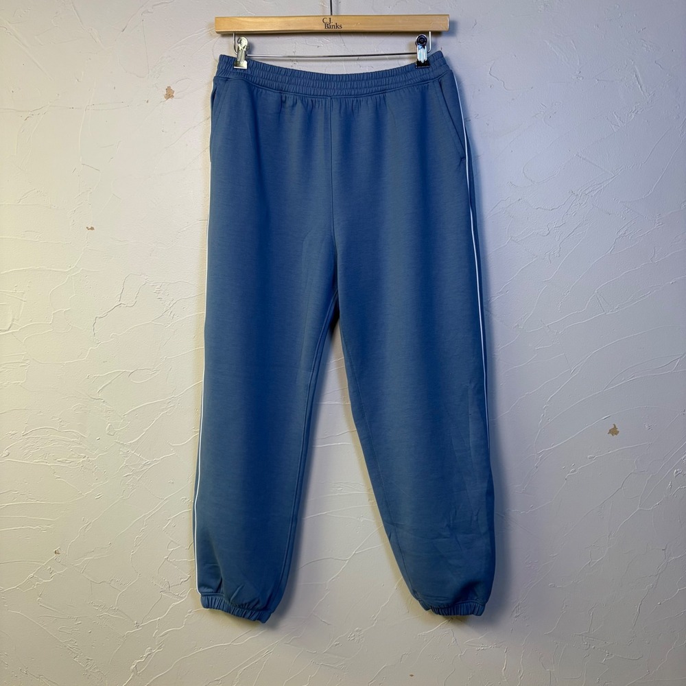 New Abercrombie & Fitch YPB neoKNIT Sweatpant Jogger Women Large Blue Athleisure